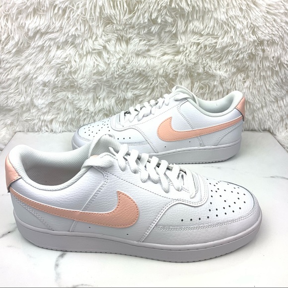 Nike Court Vision Low White Coral Women's Sneakers